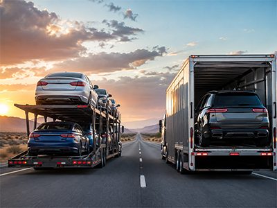 Customer photographing and inspecting a vehicle at delivery